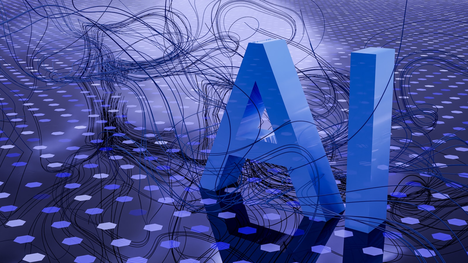 AI assistant interface and chatbot conversation on screen